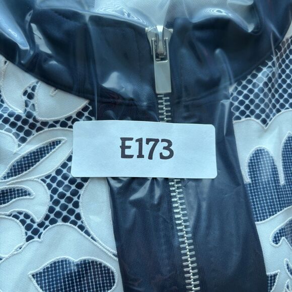 Kate and Lily Sleeveless Dress Double Zip Front Career Navy White Size 6 E173 - Picture 10 of 10